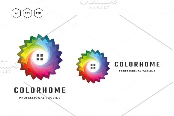 Color Home Logo in Logo Templates - product preview 2