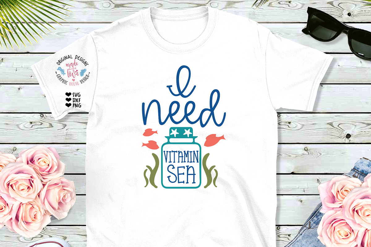 I need Vitamin Sea Summer T-shirt De in Illustrations - product preview 8