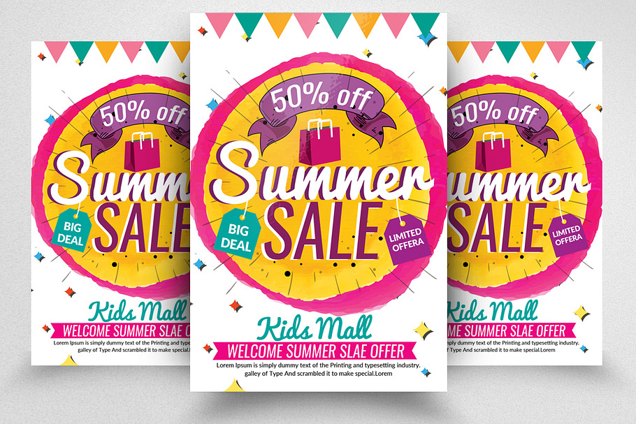Summer Sale Offer Flyer in Flyer Templates - product preview 8