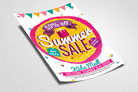 Summer Sale Offer Flyer in Flyer Templates - product preview 1