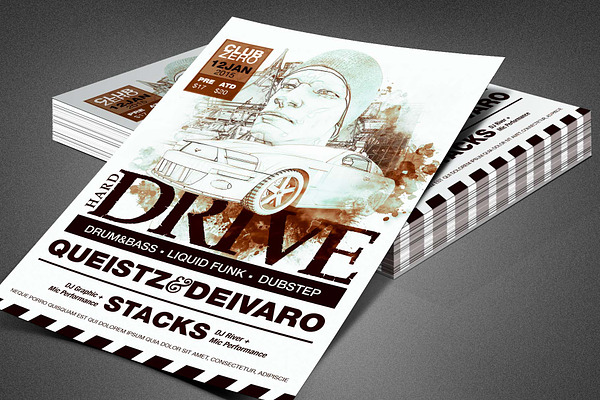 Hard Drive Event Flyer Template