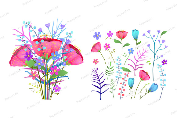 Flowers Blooming Graphic Collection in Illustrations - product preview 2