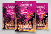 Summer Beach Music Party Flyer