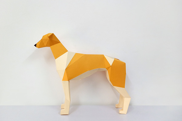 DIY Greyhound dog - 3d papercraft