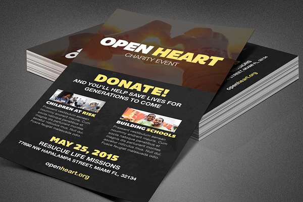 Open Heart Charity Event Flyer
