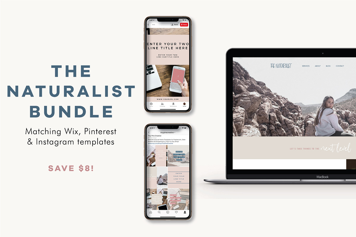 Wix Website Bundle | The Naturalist in Website Templates - product preview 8