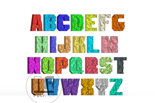 DIY Polygonal letters template