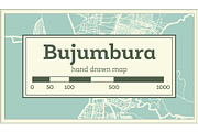 Bujumbura Burundi City Map in Retro