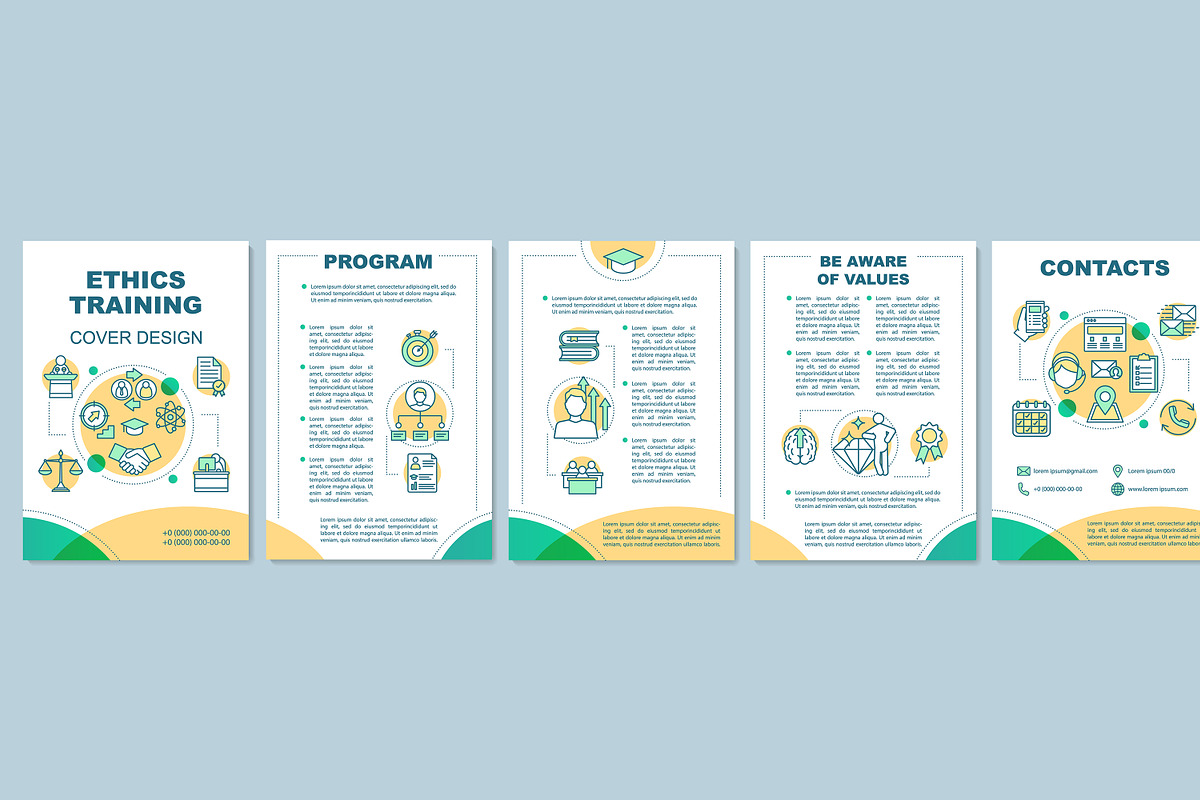 Ethics training brochure template in Web Elements - product preview 8
