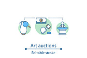 Art auction concept icon