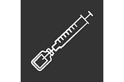 Vaccine chalk icon