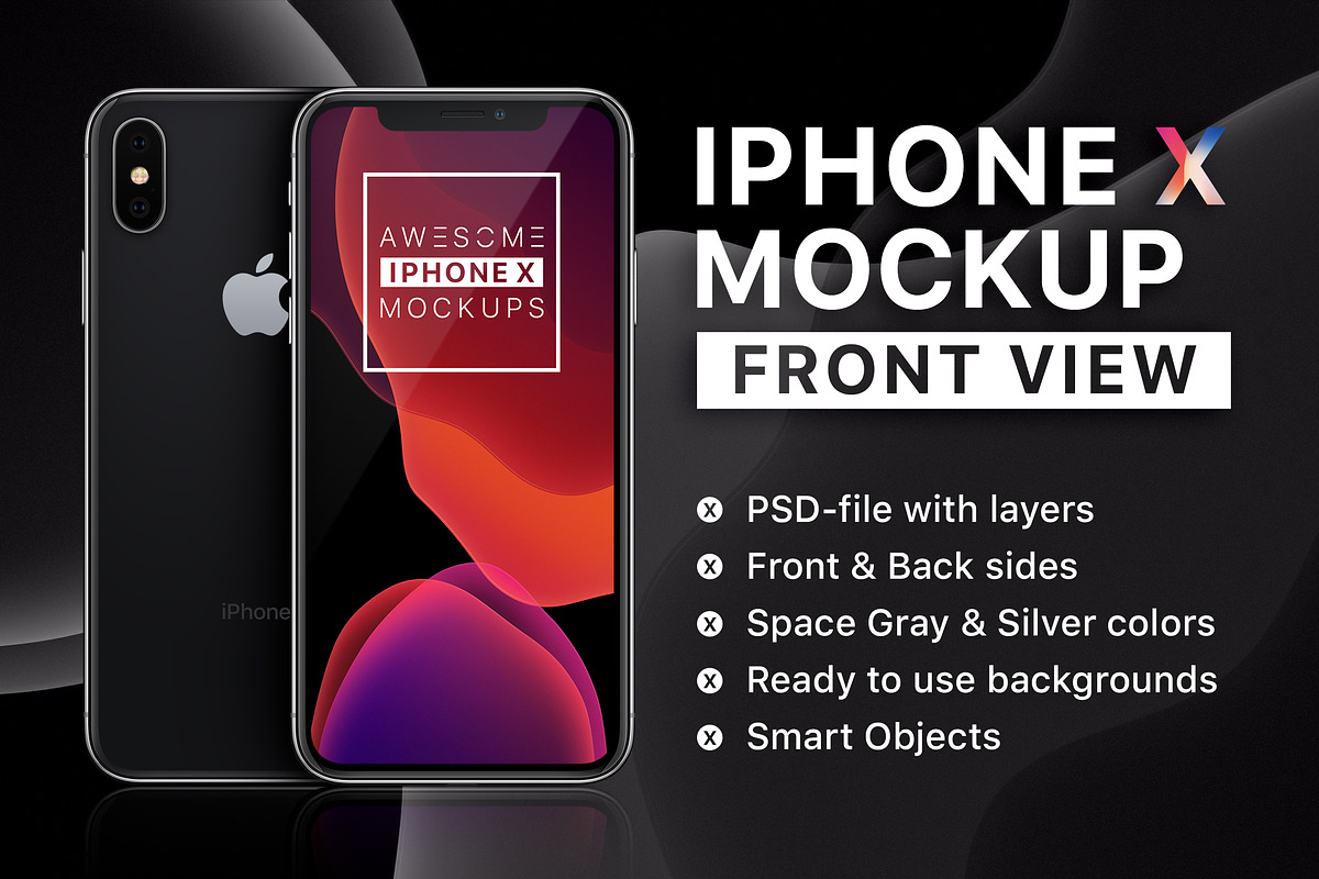 iPhone X Mockup - Front View in Mobile & Web Mockups - product preview 8
