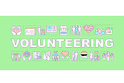 Volunteering word concepts banner