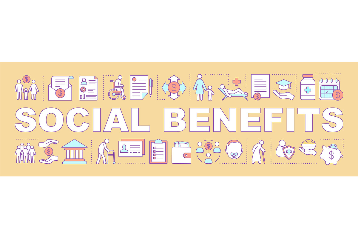 Social benefits and welfare banner in Web Elements - product preview 8