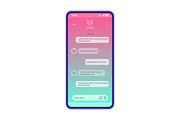 Chatbot messenger app interface
