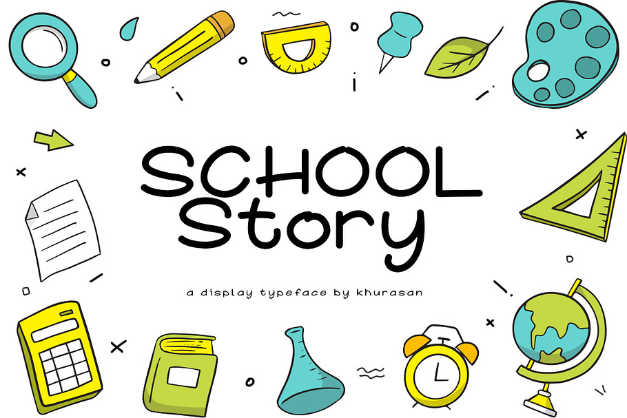 School Story in Display Fonts - product preview 8