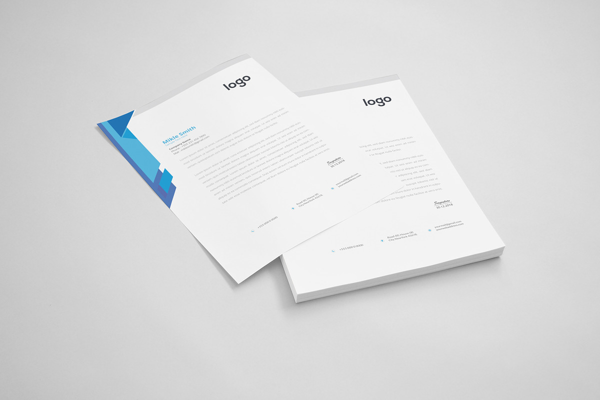 Corporate Letterhead Template in Flyer Templates - product preview 8