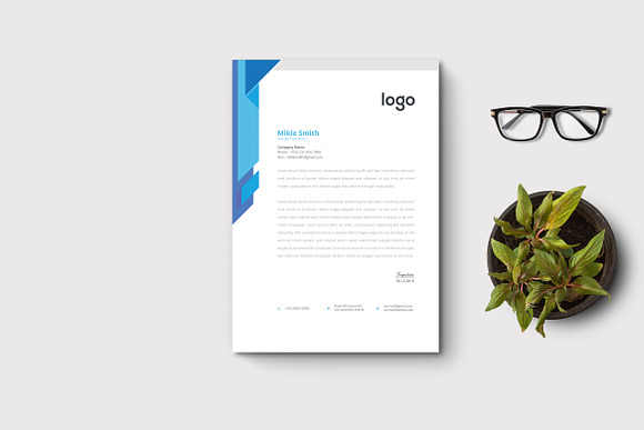 Corporate Letterhead Template in Flyer Templates - product preview 3