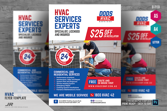 HVAC Installation and Maintenance in Flyer Templates - product preview 4