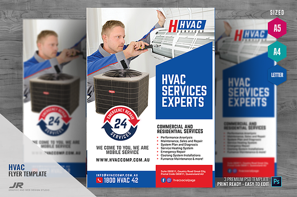 Heating and Cooling Services Flyer in Flyer Templates - product preview 4