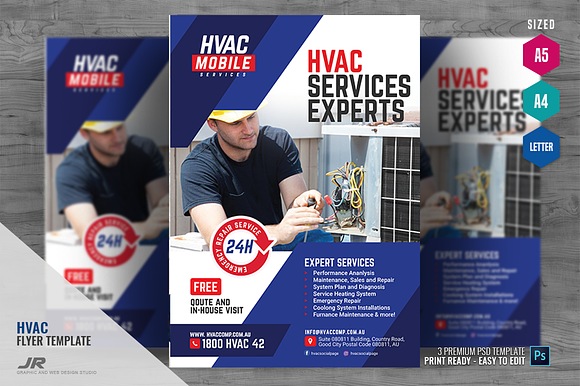 HVAC Ad Flyer in Flyer Templates - product preview 4