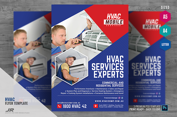 HVAC Company Promotional Flyer in Flyer Templates - product preview 4