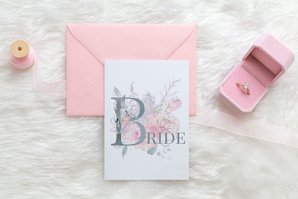 Mockup of 5" x 7" card-pink envelope in Product Mockups - product preview 3