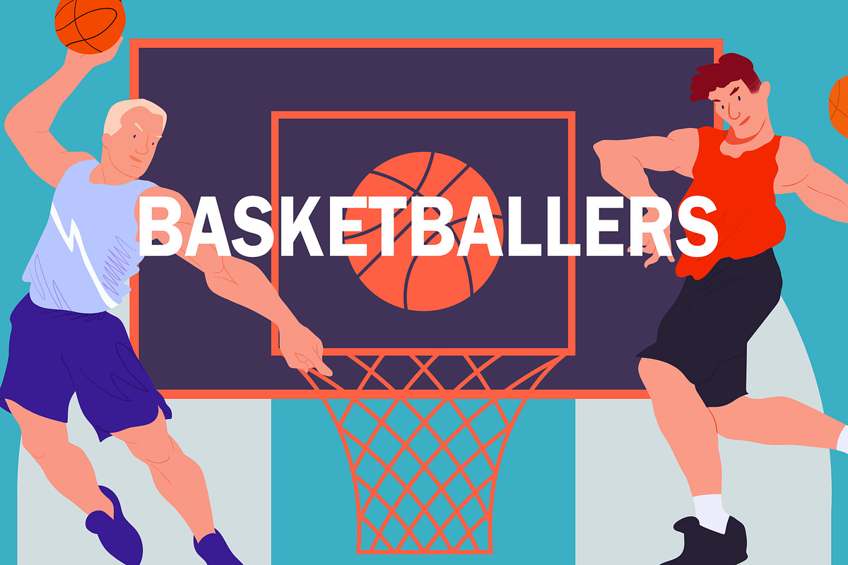 Basketballers in Illustrations - product preview 8