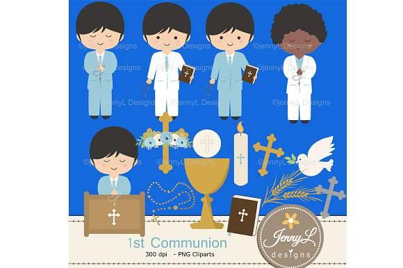 1st Communion Digital Papers in Patterns - product preview 1