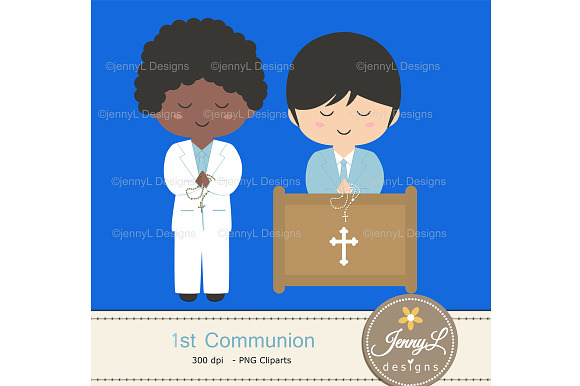 1st Communion Digital Papers in Patterns - product preview 3