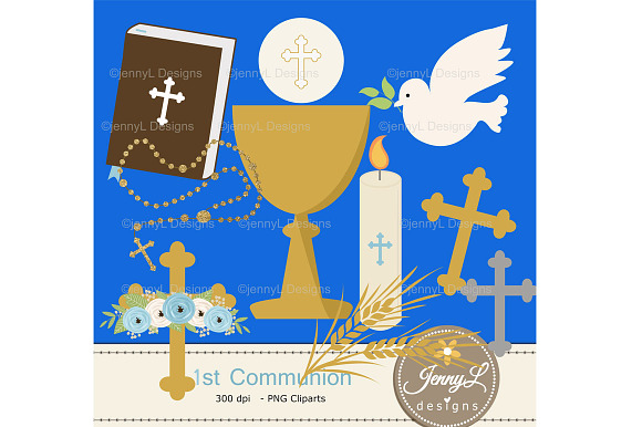 1st Communion Digital Papers in Patterns - product preview 4