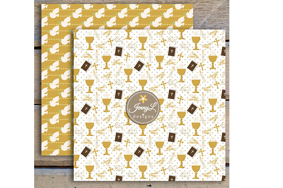 1st Communion Digital Papers in Patterns - product preview 5