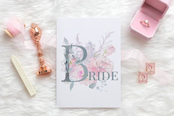 Mockup of 5"x7" card-soft pink&white in Mockup Templates - product preview 1