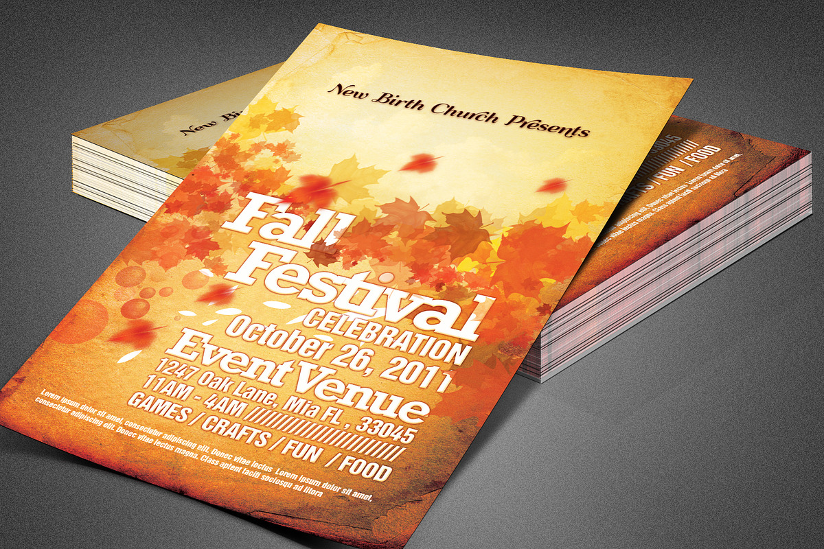 Church Harvest Festival Flyer in Flyer Templates - product preview 8