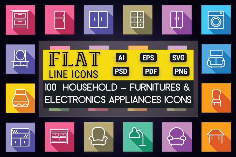 Home Appliances and Furniture Icons