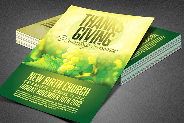 Thanksgiving Church Flyer Template