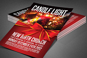 Candle Light Service Church Flyer