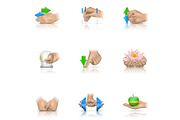 Massage realistic icons