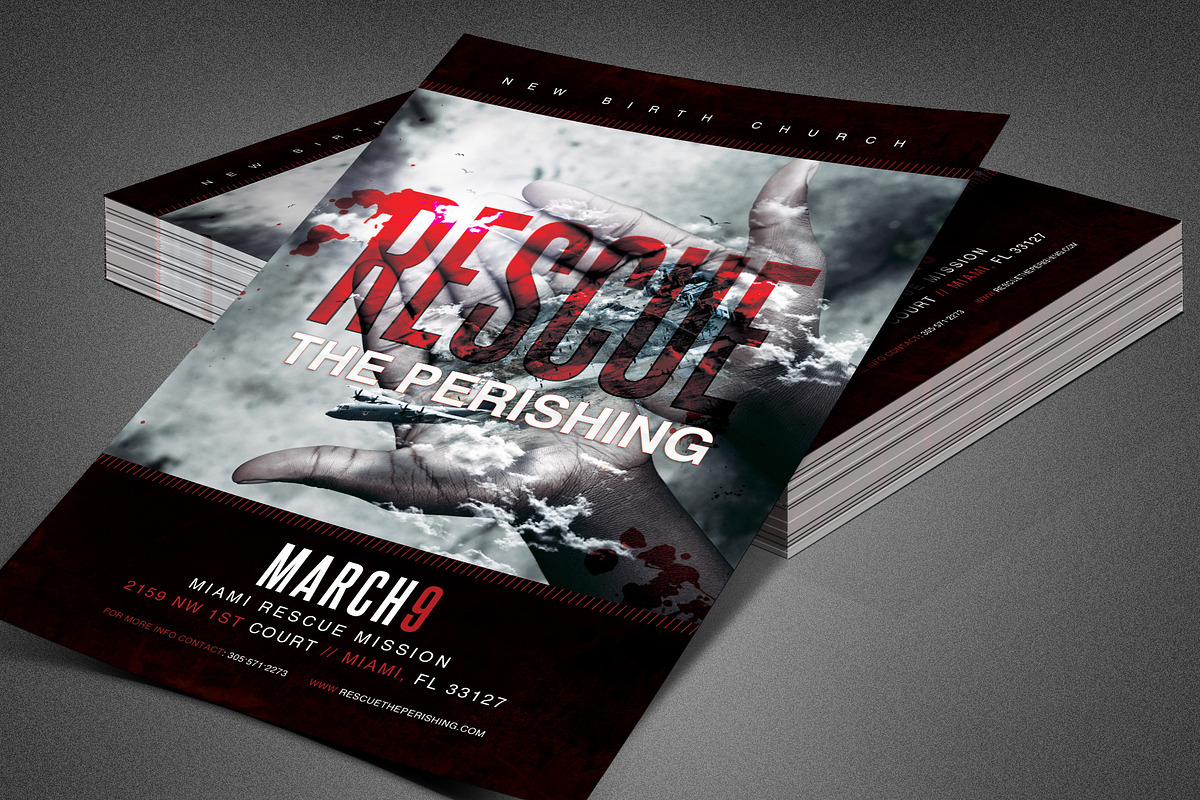 Rescue the Perishing Church Flyer in Flyer Templates - product preview 8