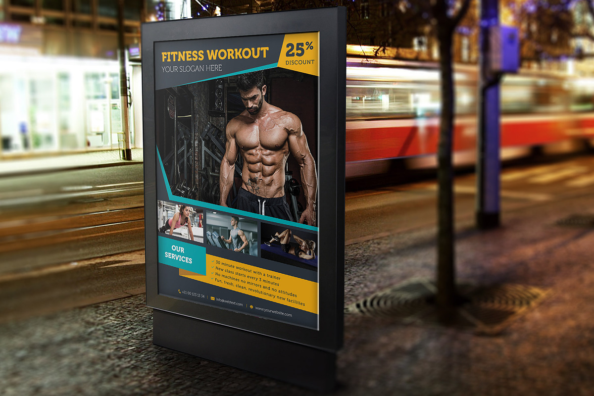 Fitness Center Flyer in Flyer Templates - product preview 8
