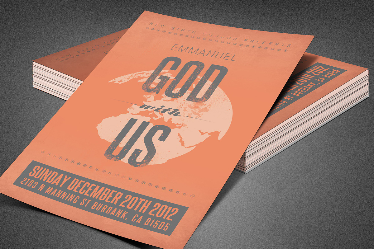 Emmanuel Christmas Church Flyer in Flyer Templates - product preview 8