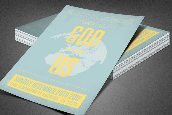 Emmanuel Christmas Church Flyer in Flyer Templates - product preview 2