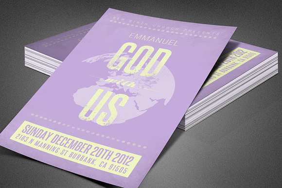 Emmanuel Christmas Church Flyer in Flyer Templates - product preview 4