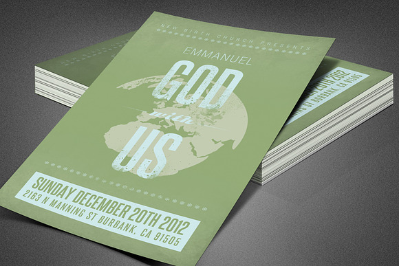 Emmanuel Christmas Church Flyer in Flyer Templates - product preview 5