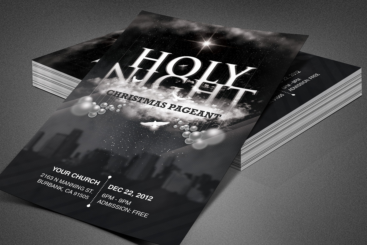 Holy Night Chirstmas Flyer Template in Flyer Templates - product preview 8