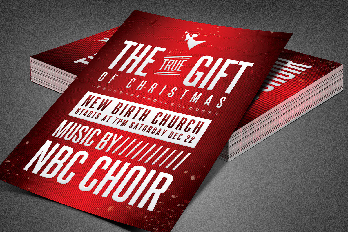 The Gift of Christmas Church Flyer in Flyer Templates - product preview 8