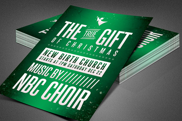 The Gift of Christmas Church Flyer in Flyer Templates - product preview 1