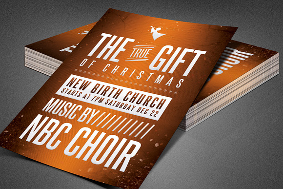 The Gift of Christmas Church Flyer in Flyer Templates - product preview 3