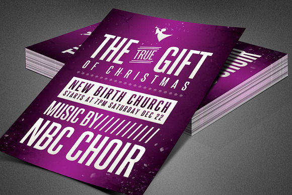 The Gift of Christmas Church Flyer in Flyer Templates - product preview 4
