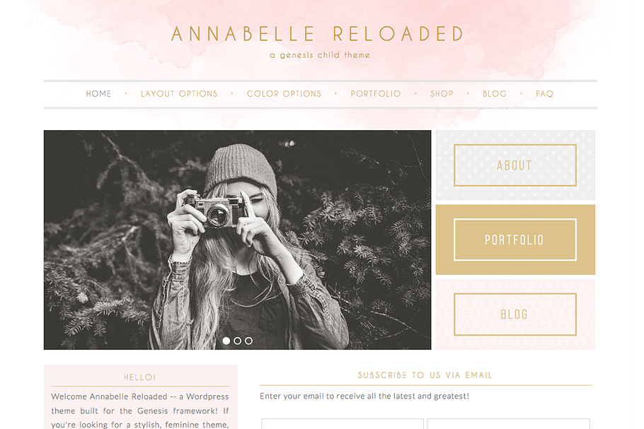 Annabelle Reloaded Genesis Theme in WordPress Photography Themes - product preview 8